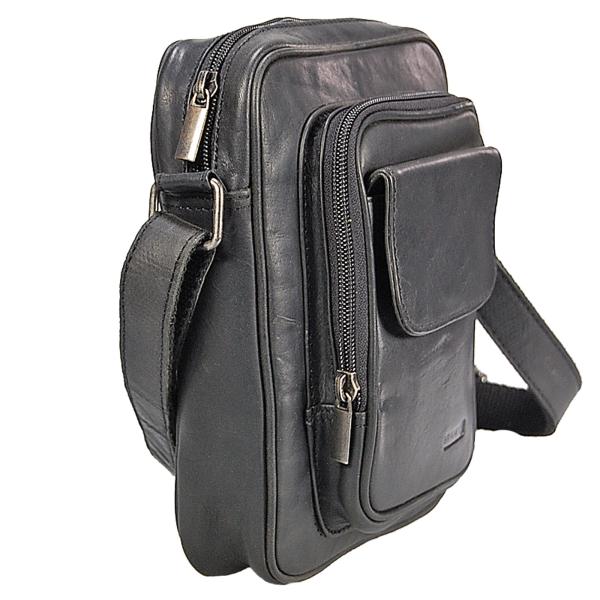 Herren Leder Umhängetasche Schultertasche Minibag Crossbag Ledertasche